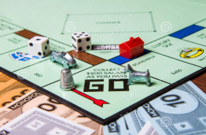 monopoly board showing Go corner space