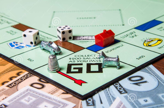 monopoly board showing Go corner space