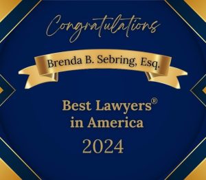 Congratulations to Brenda B. Sebring, Esq. on having been selected by her peers for inclusion in the 31ˢᵗ edition of The Best Lawyers in America® 2024